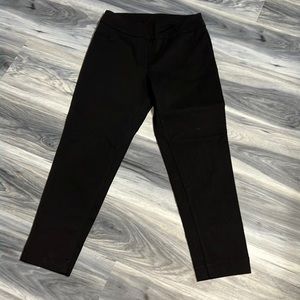 Soft Surroundings Black Straight Leg Super Stretch Ankle Pants Petite Sm…